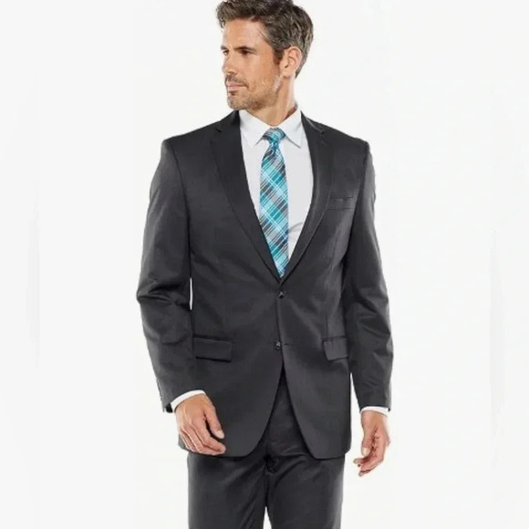 Men’s Van Heusen Sports Coat Size 40R Charcoal Gray EUC - Picture 1 of 9